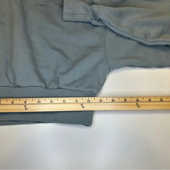 Aritzia TNA Blue Airy AF Fleece Cropped Hoodie Women’s Size Medium - Picture 9 of 10